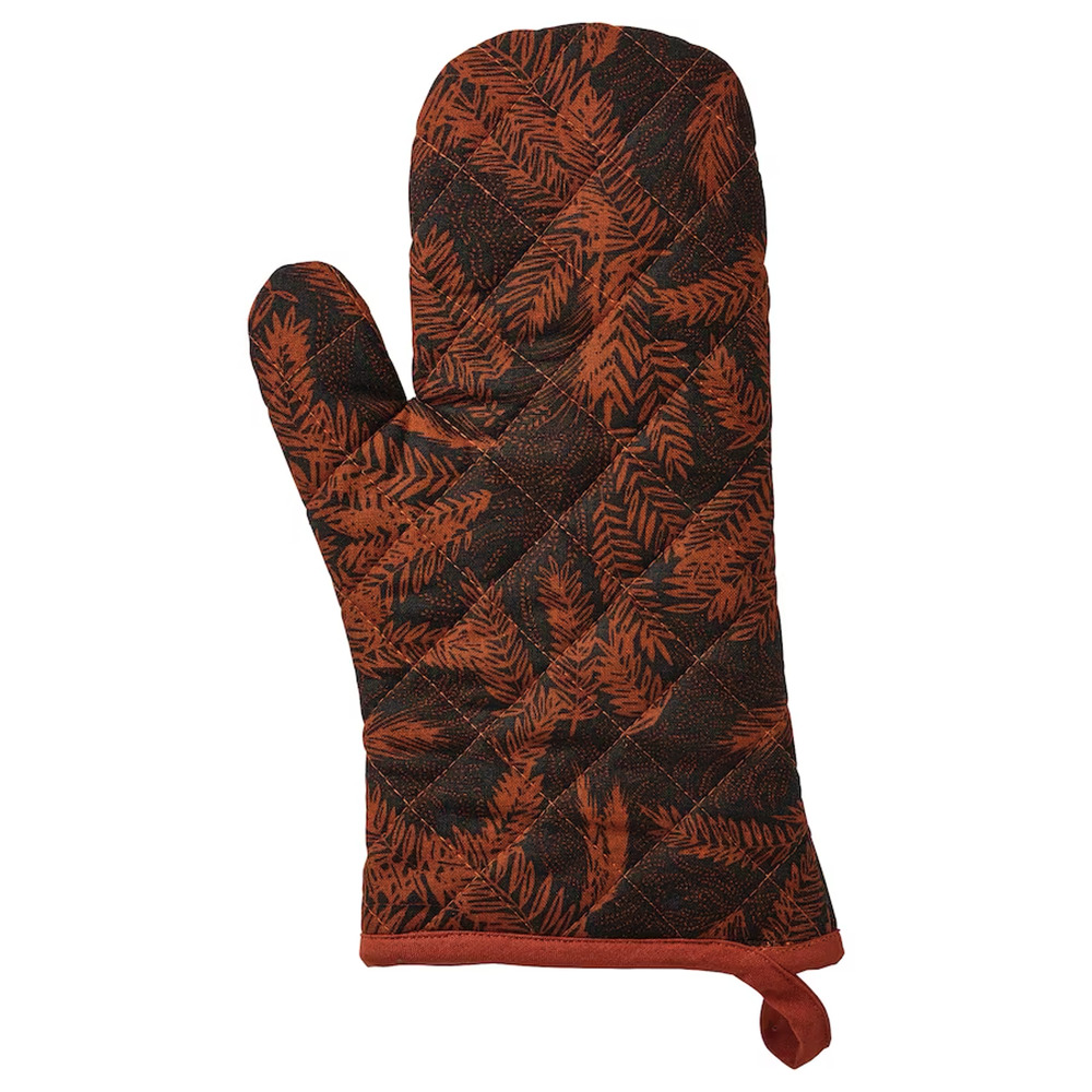 IKEA HÖSTKVÄLL Oven mitt, black/red